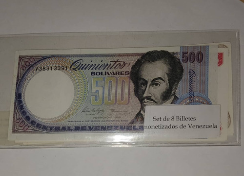 Set 8 Billetes Monetizados Venezolanos