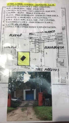 Galpon En Venta En Lobos