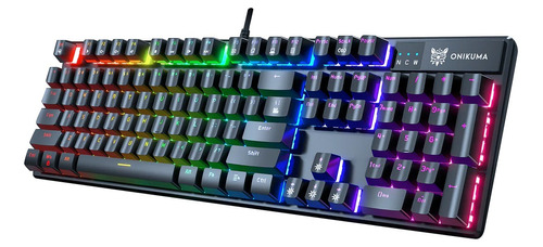 Teclado Mecanico Gamer Qwerty Onikuma Luz Rgb Usb 