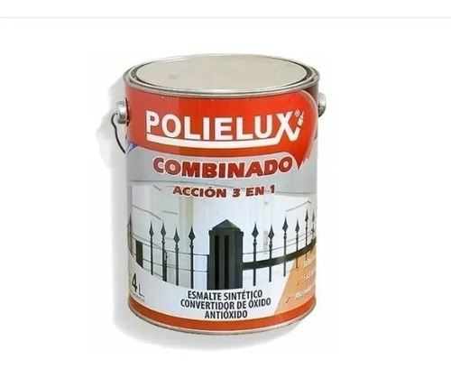 Esmalte Sintetico 4 Lts Polielux 3 En 1 Convertidor De Oxido