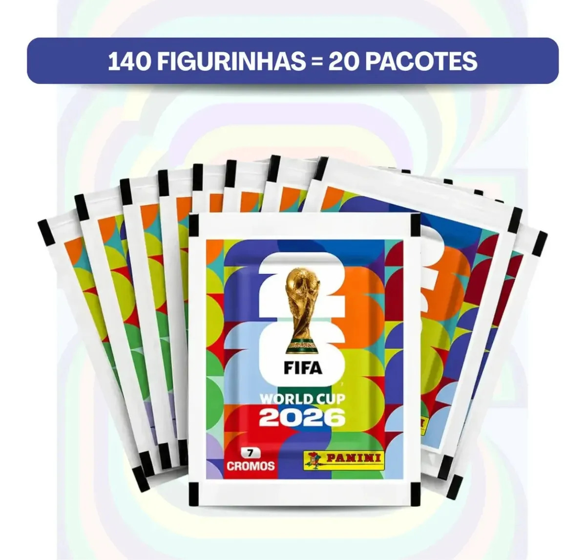 Kit Álbum Oficial Copa Do Mundo Futebol 2026 Capa Mole Brochura + 70 Figurinhas = 10 Envelopes Fifa Word Cup