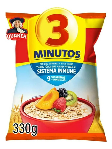 Avena Quaker 3 Minutos Con Sémola 330 G