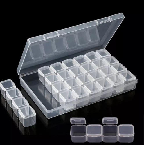 Caja Organizadora X 2 Unidades Ideal Pedrería Para Uñas 