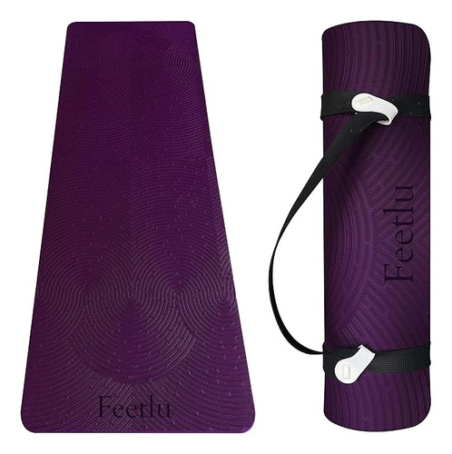 Yoga Mat With Strap 10mm 12mm Thick Yoga Mat Non Skid Dual S