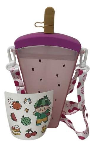 Garrafa De Agua Infantil Amigold 320ml C/ Alça E Adesivos