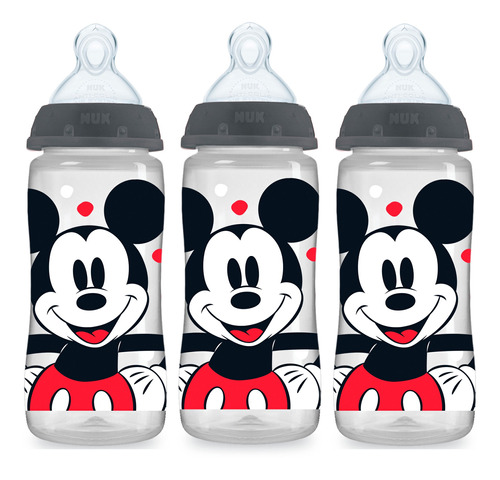 Set De 3 Teteros Nuk Flujo Suave Disney Mickey Mouse, 10