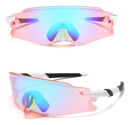 Óculos De Sol Ciclismo Corrida Beach Tennis Proteção Uv400 Cor da armação Preto Cor da lente Lilás