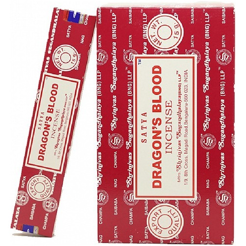 Caja Completa De Sahumerios Satya Nag Champa Dragon´s Blood