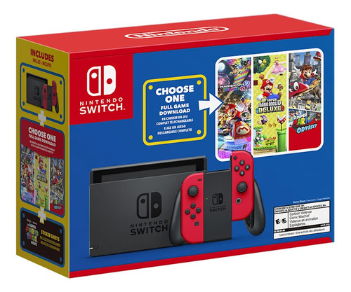 Imagen 6 de 7 de Nintendo Switch 32gb Mario Choose One Bundle -besmtart