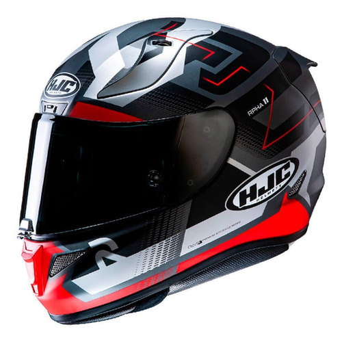 Capacete Hjc Rpha 11 Nectus Cinza C/ Vermelho 61