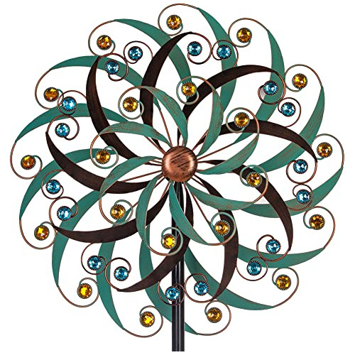 20' Dia Large Wind Spinner, Outdoor Metal Windmill Spin...