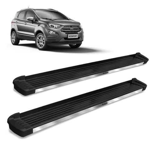 Estribo Lateral Ecosport 2013 2014 2015 Aluminio Preto Bepo