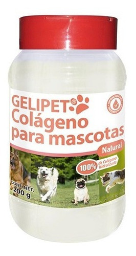 Imagen 1 de 3 de Gelipet   Colágeno Para Perros Y Gatos 200gr Natural
