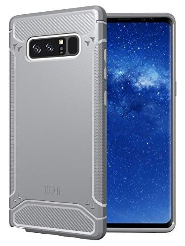 Funda Para Galaxy Note 8 Fibra Carbono Gris Mate Ligera