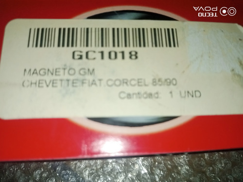 Magneto Gc1018/ Chevrolet Chevette - Fiat - Corcel 85/90