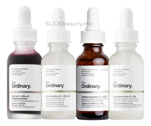 The Ordinary Niacinamide + Caffeine + Hialuronico + Peeling