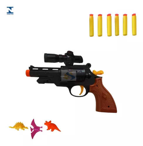 Pistola Lançador Nerf Arma Pistola Atira Dardos Barato brinquedo