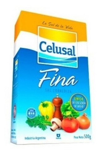 Sal Celusal Fina Estuche 500 Grs X 14 Unidades