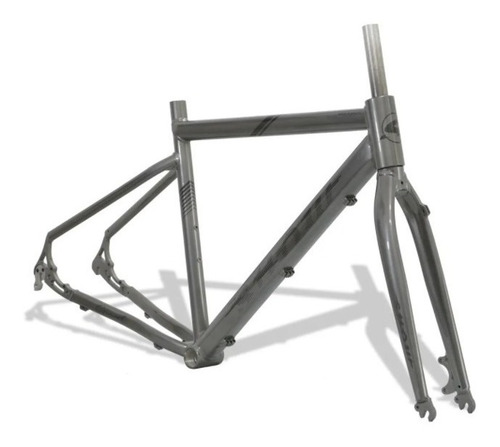 Imagem 3 de 3 de Quadro Show Gravel Aro 700 Alumínio Tamanho P Cinza C/garfo