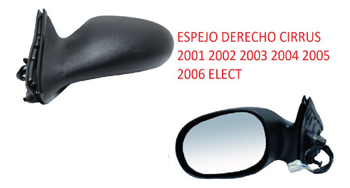 Espejo Derecho Cirrus 2001 2002 2003 2004 2005 2006 Elect