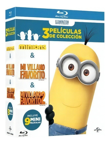 Mi Villano Favorito 1, 2 Y Minions Peliculas Bluray