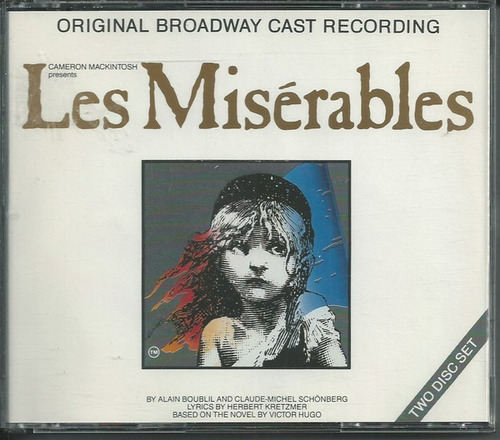 Les Misérables Broadway Cast Recording* Box 2 Cds Usa 1987* 