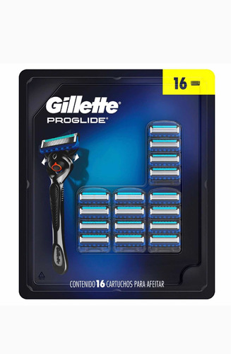 Gillette Proglide Cartuchos Para Afeitar C/16 Piezas