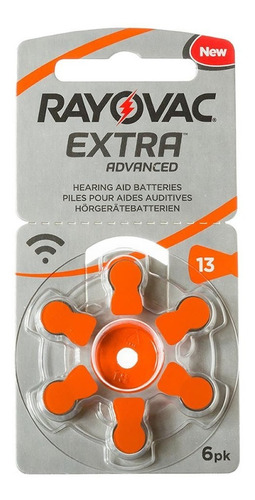 Imagen 2 de 2 de 60 Pilas Audifono Rayovac Extra Advanced Nro 13 Pr48 1,45v