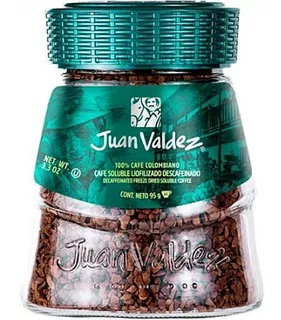 Café Soluvel 100% Colombiano Juan Valdez Descafeinado 95g