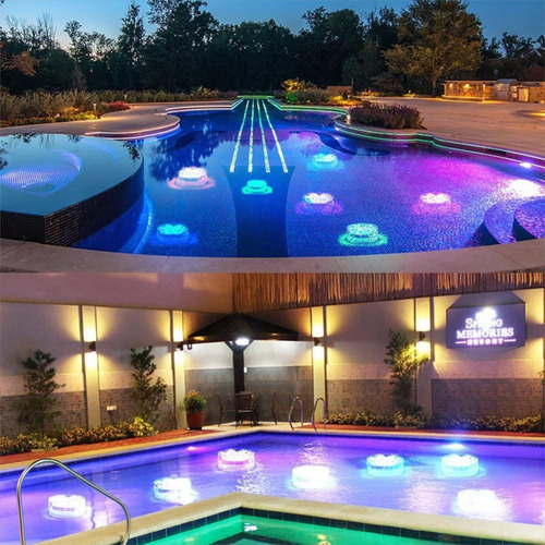 Luz Led Rgb Submersível Festa Decoração Drinks Balde Gelo