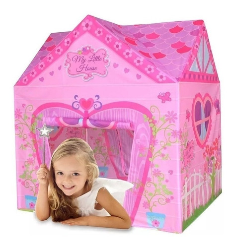 Casa Princesas Rosa Casita Techo Juego Nena Carpa Pvc Iplay