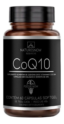 Coenzima Q10 (coq10) 60 Cáps - Natures Now - Antioxidante Sabor Sem Sabor