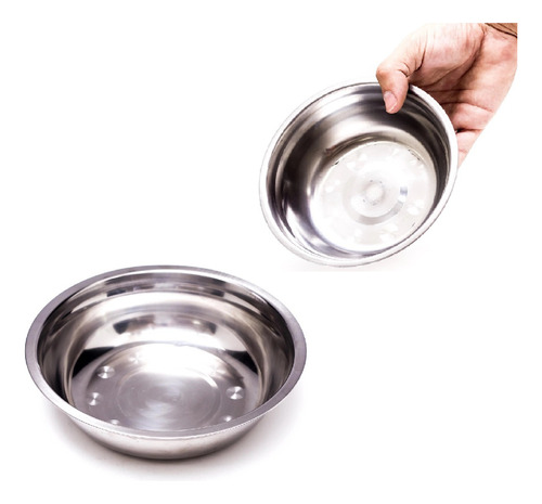 12 Tigela Bowl Em Inox Para Sobremesas Porções Pet 17x4cm