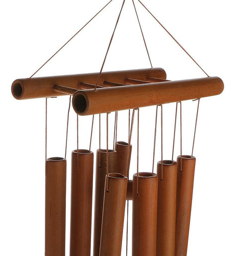Hecho Windchimes Wind Chime Bambú 7 Tubos Ador Estilo 1