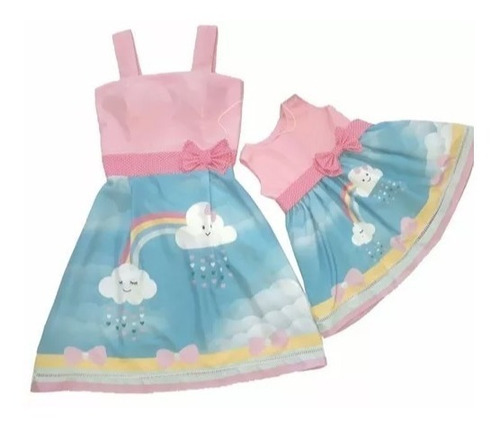 vestido mãe e filha chuva de benção