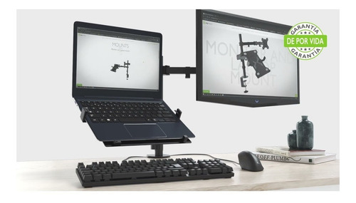 Imagen 2 de 5 de Rack Monitor 13''-32''/8kg Y Laptop 15.6''/4.5kg Klip Xtreme