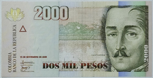 Billete 2000 Pesos 10/nov/2006 Colombia Unc
