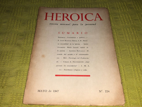 Revista Heroica Mayo De 1947 Nº. 224