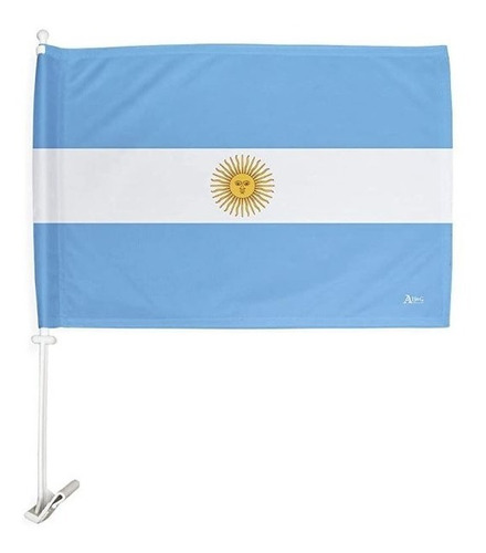 Bandera De Argentina De 45cm X 30cm Con Soporte Plástico