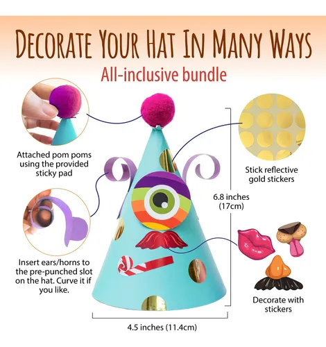 Kit De Sombreros De Fiesta Con Purpurina Para Jardín, Cumple