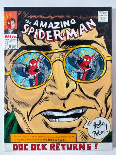 Cuadro Decorativo Comic Spider-man Nwh 30x40