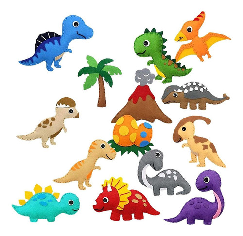  Kits De Costura De Fieltro Diy Para Niños Del Dinosaurio