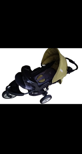 Cochecito Y Huevito Kiddy Bebe Negro Y Verde Negro (Usado)
