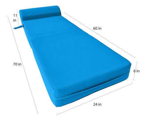 Cama Plegable De Espuma Para Silla Sofá 15 X 61 X 178 Cm Tur