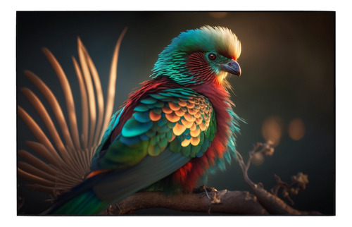 Cuadro De Colección Aves Hermosas Quetzal Ch