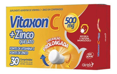 Vitaxon Vitamina C + Zinco Quelato 500mg 30cp