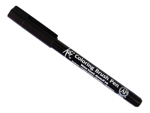 2x Caneta Para Lettering Koi Coloring Brush Preta Oferta!