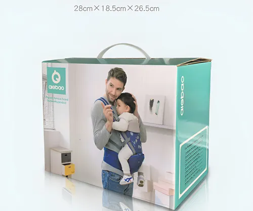 Canguro Bebe Multiusos Ballenitas Hipseat Aiebao Portabebés