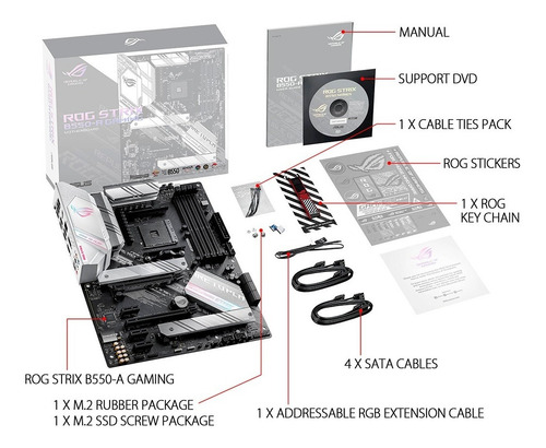 Imagen 6 de 9 de Motherboard Gamer Asus Rog Strix B550-a Gaming Am4 Ryzen Pc