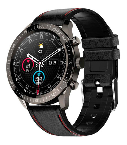 Reloj Smartwatch Colmi Sky 5 Plus Con Correa De Cuero Negro 